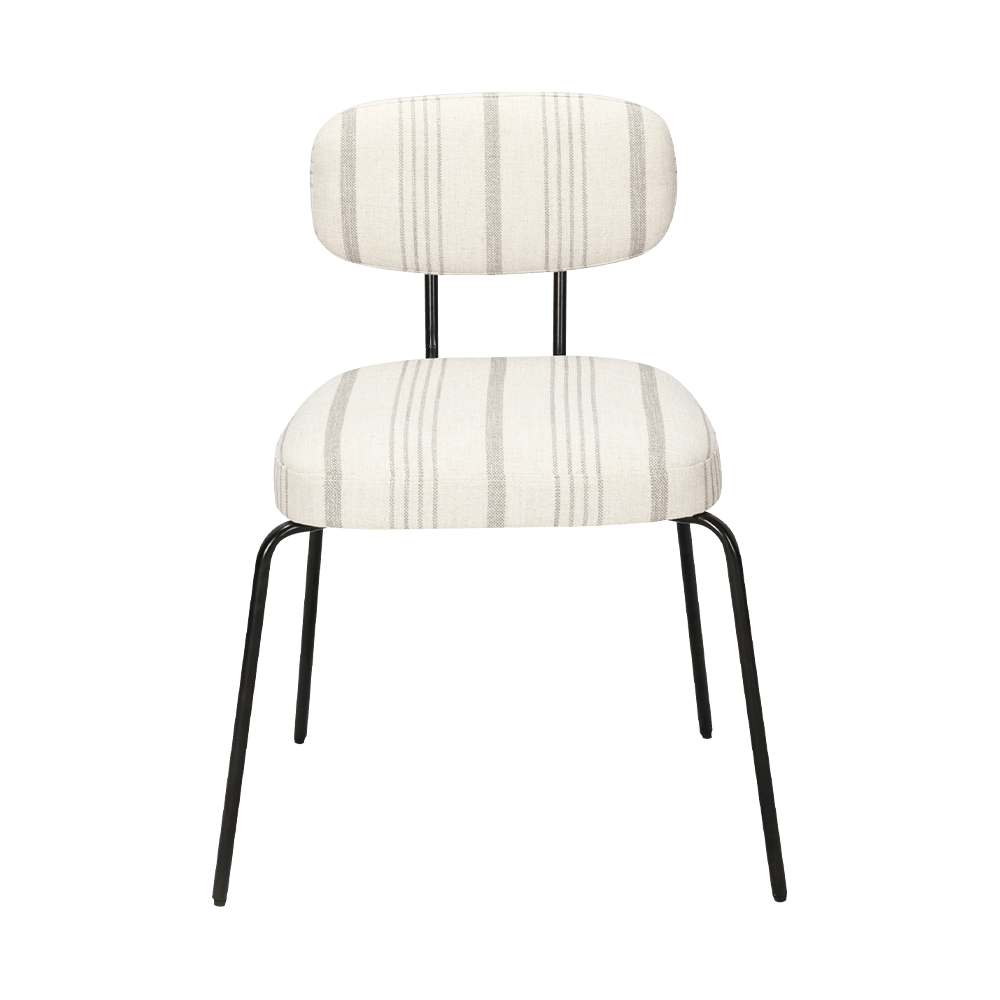 Kerusi makan logam moden putih