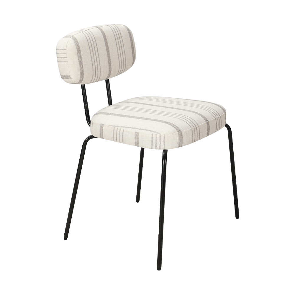 Kerusi makan logam moden putih