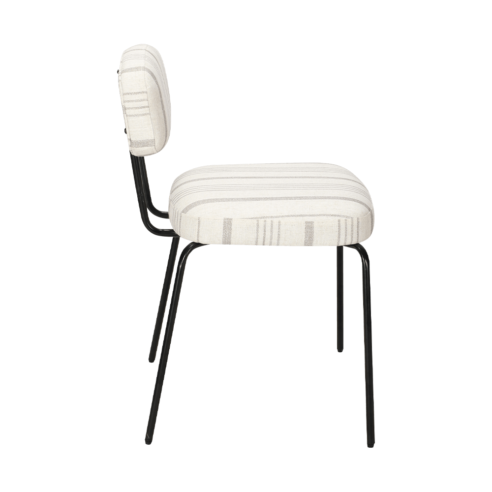 Kerusi makan logam moden putih