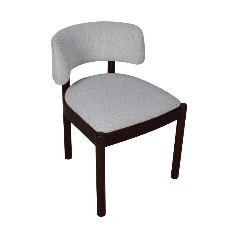 Sponge Cushion Armless Solid Wood Dining Kerusi